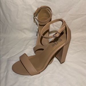 Women’s Brash Beige Block Heel Sandals 7.5